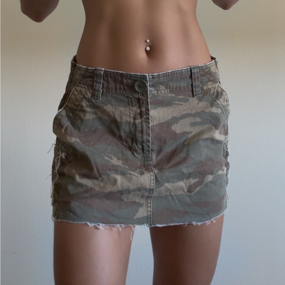 GAP repurposed camo denim skirt